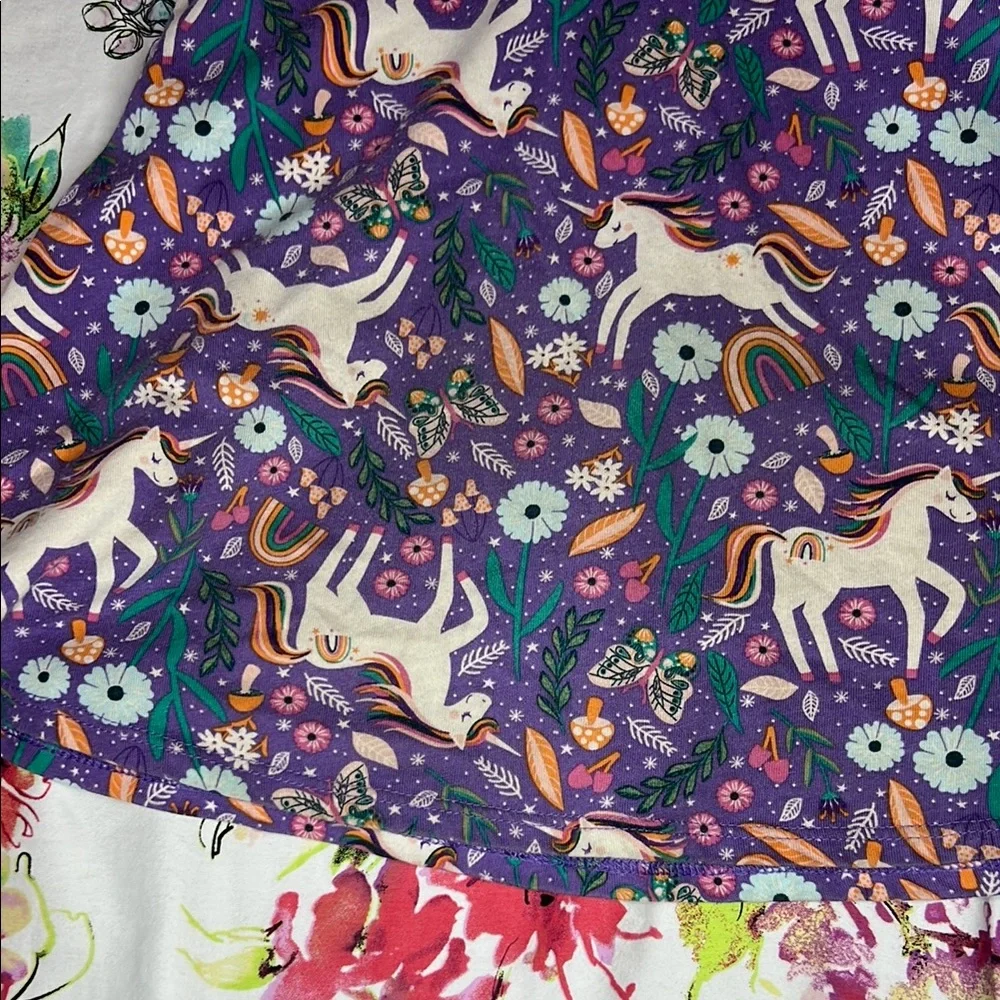 Unicorn Print Purple Dress